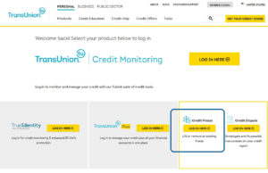 transunion freeze transunion freeze