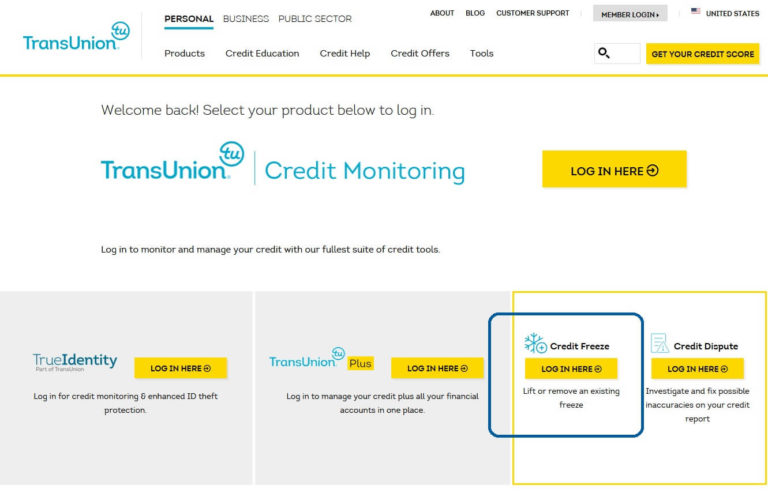 Step-by-step guide to Unfreeze your Credit at TransUnion — Snowcap.Me